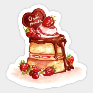 Strawberry Chocolate Cake Sticker